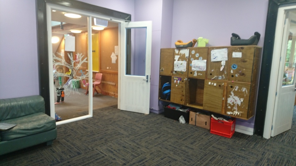 Tamariki School: One of the new spaces in the extension area with lockers for the younger students 